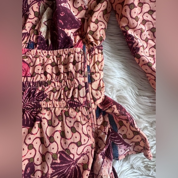 Ulla Johnson Oni Silk Mini Dress in Garden Rose Floral Ruffled Size 10 - Picture 12 of 16